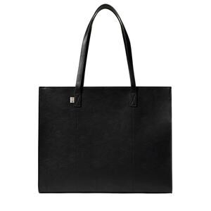 Béis Large Work Tote Black Vegan Leather Work Tote Bag Brief Case Laptop Bag